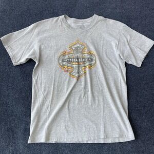 Vintage Daytona Beach Bike Week Shirt Mens Large 2005 Motorcycle Event Flame Tee